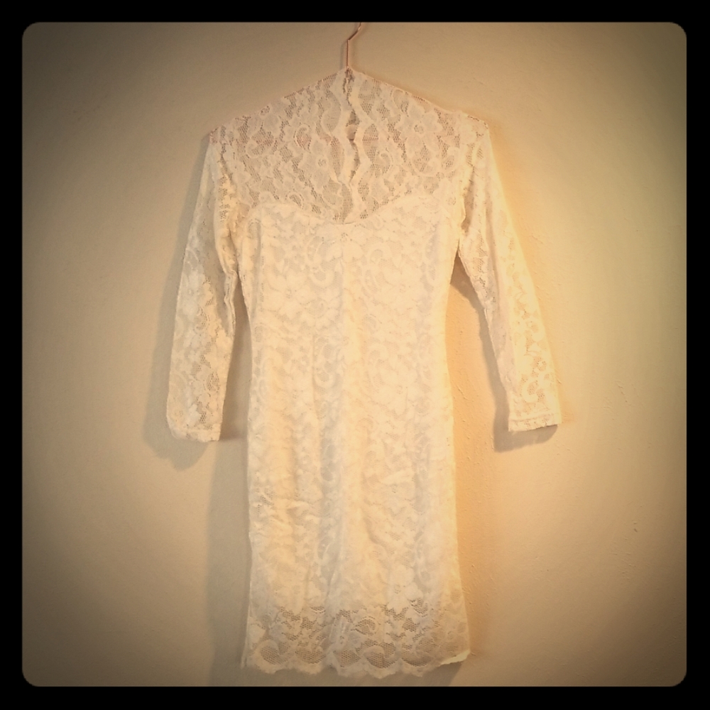 Cream lace dress